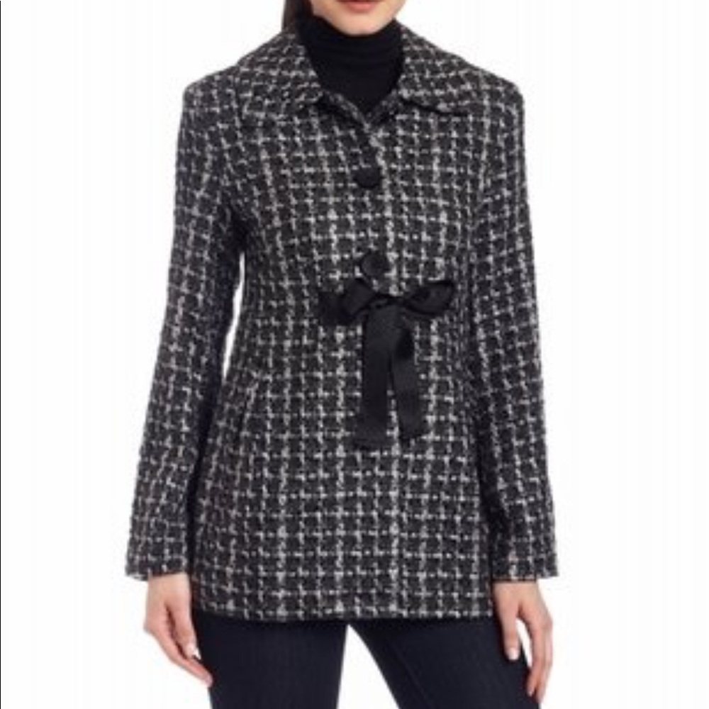 Nordstrom Mac & Jac Tweed Bow Front Jacket